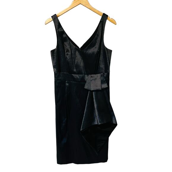 Max And Cleo Metallic Sleeveless V Neck Draped Dress Size 10 NEW Gray - Picture 1 of 9